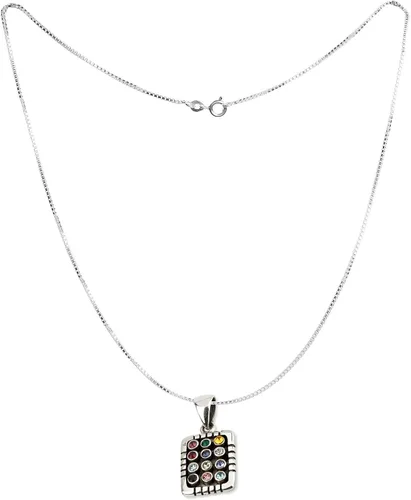 Vista 2 de Collar de pectoral de Ephod, pectoral sacerdote, joyería hebrea, collar Hoshen, collar de tribus de Israel, joyería de plata esterlina 925, joyería