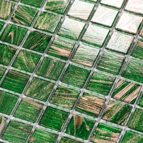 Vista 17 de Azulejo de mosaico de vidrio azul azul celeste de 11.5 pies cuadrados