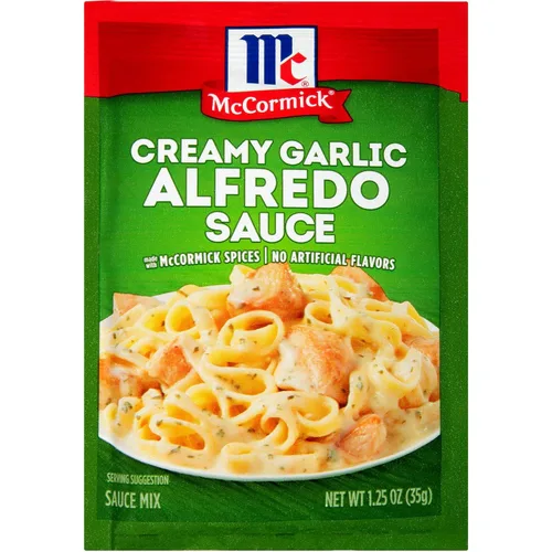 Vista 4 de McCormick Mezcla cremosa de salsa Alfredo, paquetes de 1.25 onzas (paquete de 4)