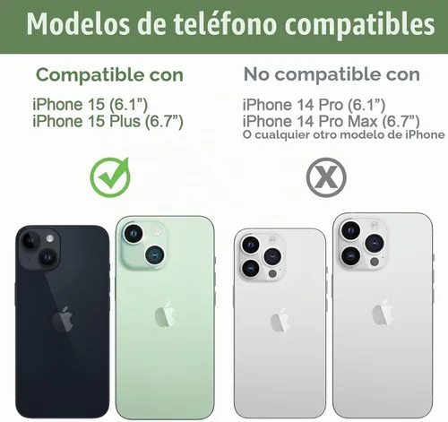 Vista 2 de Protector de lente de cámara compatible con iPhone 15 y 15 Plus, cubierta de cámara de vidrio templado de dureza 9H, Ultra HD, antiarañazos, fácil