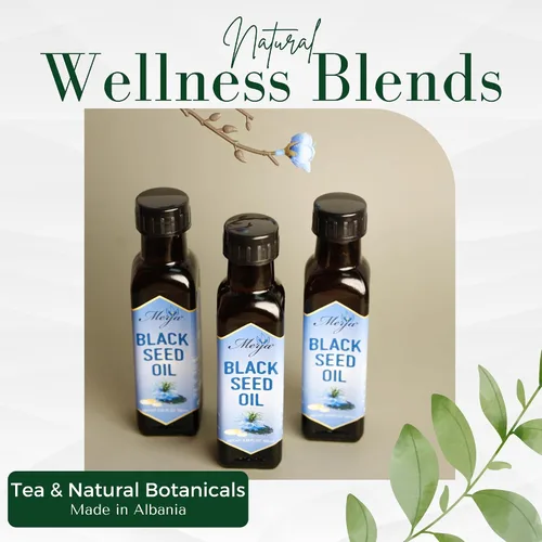Vista 7 de Merja Aceite de semillas negras de hierbas 100% puro - para consumo - Semillas negras prensadas en frío - Apoyo inmunológico y salud digestiva