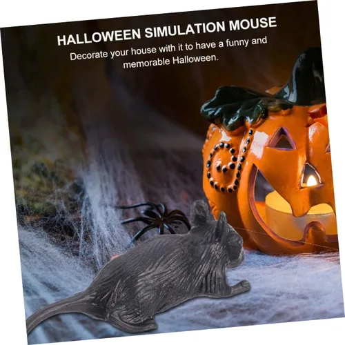 Vista 4 de 10Pcs Realistic Plastic Fake Mouse Halloween Prank Scary Simulation Rodent for Decorations Party Favors and Themed Events