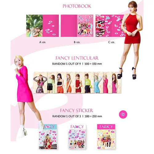 Vista 4 de Mini álbum doble séptimo - FANCY YOU A ver CD álbum de fotos tarjeta lenticular tarjetas de fotos calcomanía regalo gratis