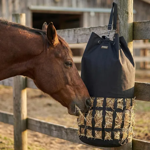 Vista 6 de Bolsas de heno para caballos, bolsa cilíndrica de heno