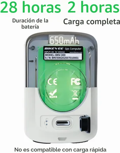 Vista 9 de GPS Bike Computer, 2.4" Screen, Altitude, Gradient, IPX7, 28H Negro-a