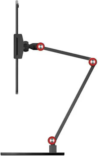 Vista 2 de UGIFT Soporte ajustable para tableta, soporte de escritorio multiángulo, giratorio de 360°, 4-12.9 pulgadas, negro