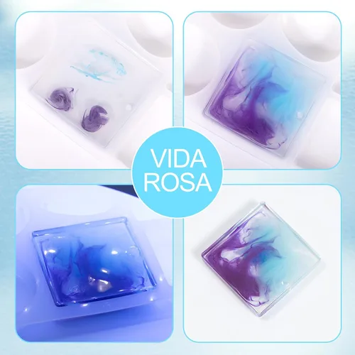 Vista 5 de VIDA ROSA - Pigmento de resina epoxi de 18 colores, pintura de resina epoxi altamente concentrada, colorante sólido de resina, tinte