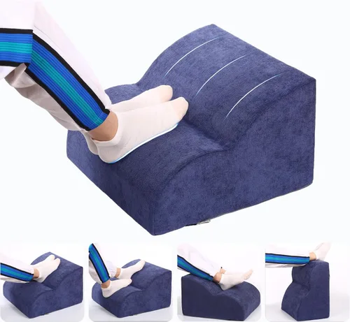 Vista 8 de Reposapiés para debajo del escritorio en el trabajo. Taburete de tres niveles multifuncional, con reposapiés lavable. para debajo del escritorio