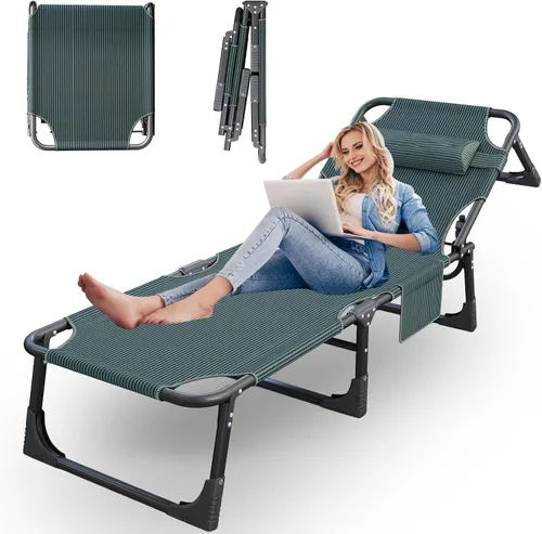 Vista 10 de Folding Camping Cot for Adults,Adjustable Sleeping Cot with Mattress