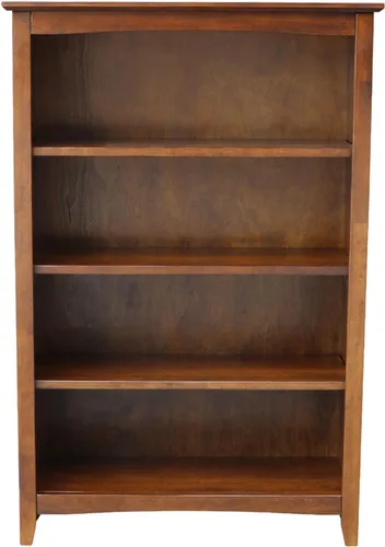 Vista 18 de Estantería Shaker de madera maciza, 36" de alto, color blanco