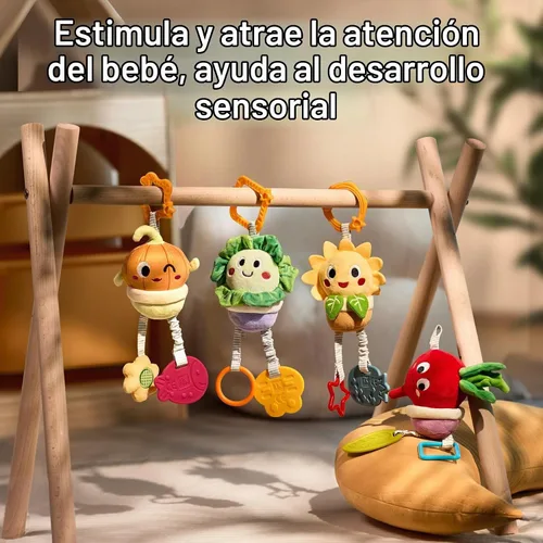 Vista 3 de TUMAMA 4 Pcs Potted Vegetable Hanging Car Seat Toys for Baby 0 3 6 9 Months