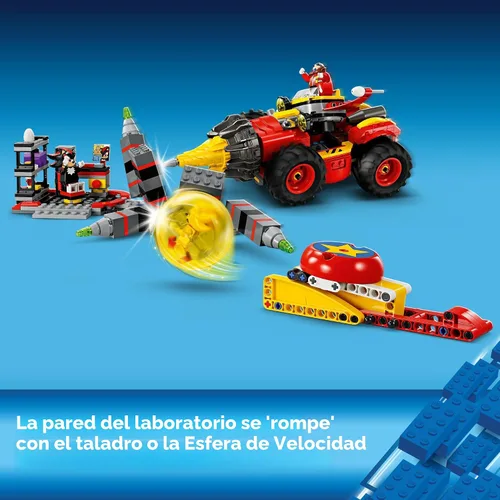 Vista 4 de LEGO Sonic The Hedgehog: Super Sonic vs. Egg Drillster - Juguete de Gaming con Shadow y Dr. Eggman, Set de Construcción de Juguetes para Niños