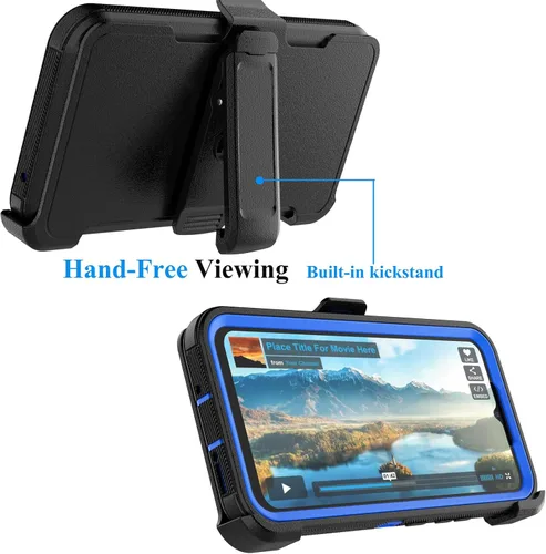 Vista 3 de Njjex Funda resistente para Samsung Galaxy A54 5G, para Galaxy A54 5G con funda de clip para cinturón, protector de pantalla integrado resistente a