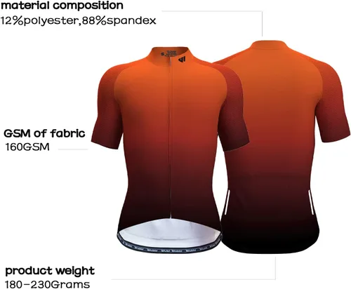 Vista 3 de Lo.gas Maillot de ciclismo para hombre, manga cortalarga, camisas de ciclismo con cremallera completa con bolsillos, ropa de bicicleta de carretera