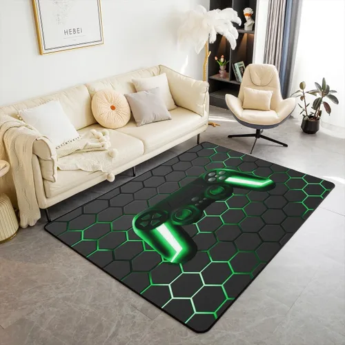 Vista 30 de Erosebridal Alfombras Deportivas de Área para Niños 1.49 m x 1 m, Alfombra Antideslizante de Béisbol, Fútbol, Baloncesto, Alfombra Deportiva