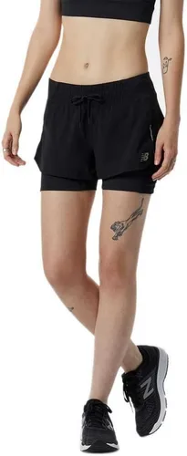 Vista 2 de New Balance Pantalón corto Impact 2 en 1 para mujer 22, Negro