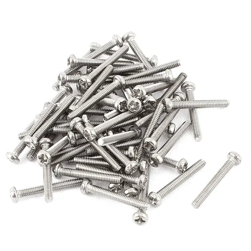 Vista 13 de uxcell Tornillos Phillips de cabeza cruzada de acero inoxidable 304 M2 x 0.118 in 60pcs