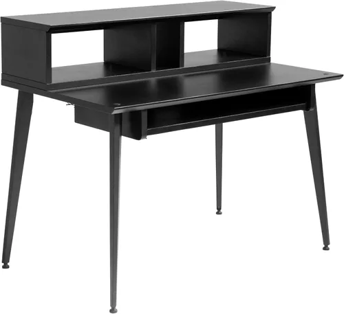 Vista 16 de Gator Frameworks Serie Elite 10U Estantería de Estudio para Escritorio con Bandeja Deslizante y Pasaje de Cables Posterior, Acabado Negro