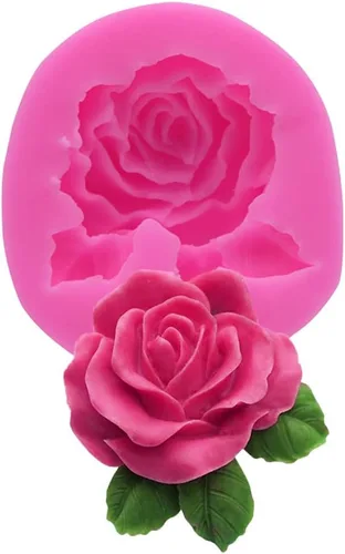 Vista 3 de Molde de jabón de silicona con forma de flor de rosa 3D, molde para pastel de chocolate, hecho a mano, decoración de fondant, fabricación de jabón
