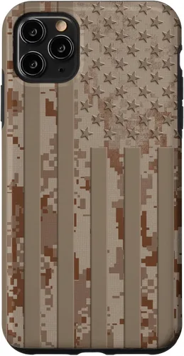 Vista 12 de iPhone 11 Epic US Flag Desert Digital Camuflaje American Tactical 3 Caso
