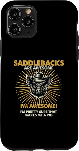 Vista 10 de iPhone 15 Pig Dad Mom Awesome - Funda para sillín de criador de granjeros
