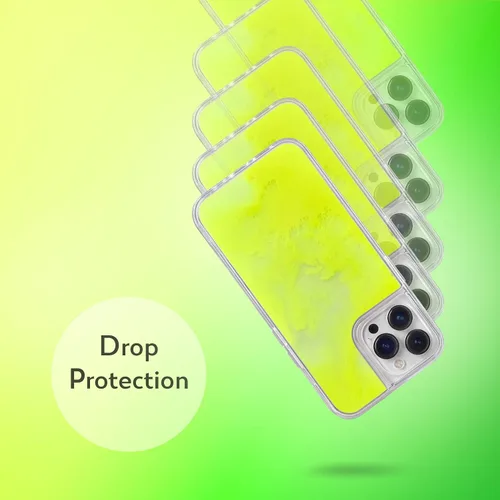 Vista 4 de SteepLab Flowing Neon Sand - Funda líquida para iPhone 13 Pro Max (2021, 6.7 pulgadas), protección de cuerpo completo con bisel elevado