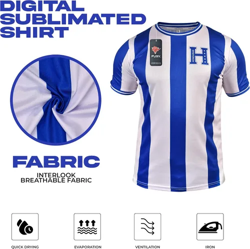 Vista 3 de Fury Camiseta de fútbol Honduras - Camiseta Honduras - HombreMujerUnisex