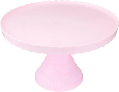 Vista 10 de PRETYZOOM Soporte de plástico para tartas con pies, redondo, soporte para cupcakes, cumpleaños, boda, elevado, para tartas, pasteles, macarrones
