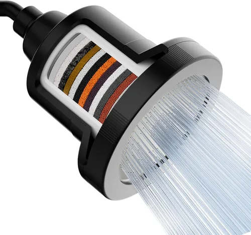 Vista 12 de Cabezal de Filtro de Ducha Mist para Agua Dura Mejora la Piel, el Cabello y las Uñas - Cabezal de Ducha Filtrado Grande de Alta Salida con Filtro