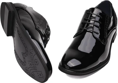 Vista 4 de Bruno Marc - Zapatos de vestir estilo Oxford con forro de cuero para hombre