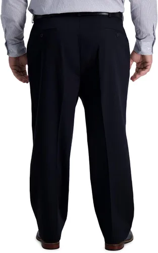 Vista 3 de Haggar Men's Iron Free Premium Khaki Classic Fit Flat Front Expandable Waist Casual Pant (Regular and Big & Tall Sizes)