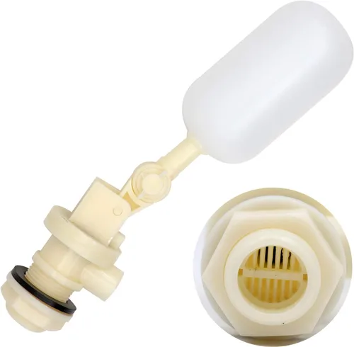 Vista 5 de Válvula de flotador de 3/4 pulgadas, paquete de 2 válvulas de bola de flotador de agua con brazo ajustable y filtro para fuente, canal de agua