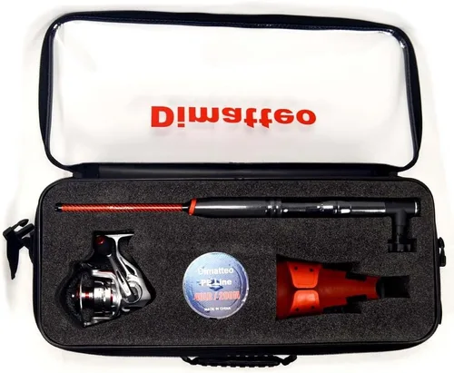 Vista 3 de Dimatteo Combo de pesca ergonómica. Mango ergonómico con caña de pescar de 6.2 ft, plantilla: 4.23-9.88 oz. Prueba: 22.0-33.1 lbs, carrete giratorio
