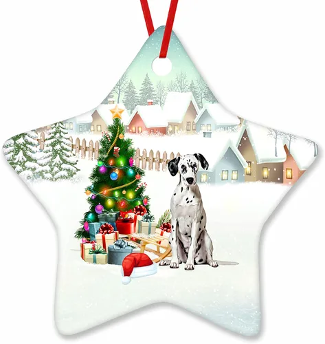 Vista 103 de Prezzy Airedale Terrier - Adorno para decoración de árbol de Navidad, regalos lindos para amantes de los perros, para familiares y amigos, nuevo