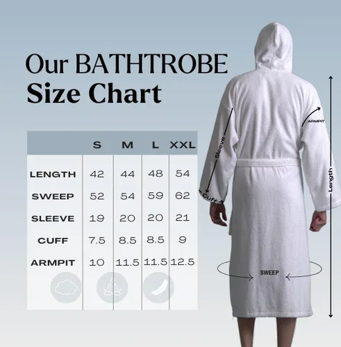 Vista 8 de Bata de baño con capucha para hombre, tela de algodón turco de primera calidad, cómoda, absorbente