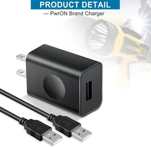 Vista 2 de Adaptador USB de 5 V para foco Stanley Fatmax SL10LEDS Adaptador USB de 5 V compatible con linternas Stanley Fatmax SL10LEDS, SL10LEDSL, TL450