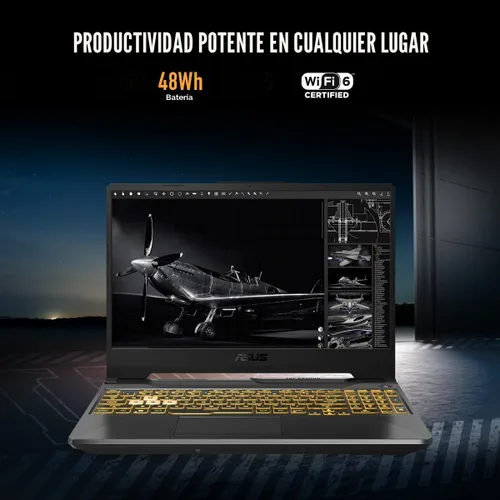 Vista 5 de ASUS TUF Gaming A15 - Laptop para juegos, pantalla FHD 16:9 de 144 Hz de 15.6 pulgadas, procesador AMD Ryzen™ 5 7535HS, NVIDIA® GeForce RTX™ 3050