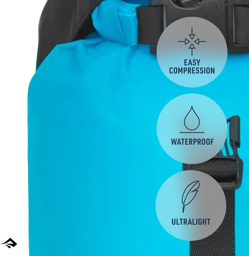 Vista 4 de Sea to Summit eVac Bolsa seca de compresión ultraligera, almacenamiento en seco impermeable, 3 litros, azul atolón