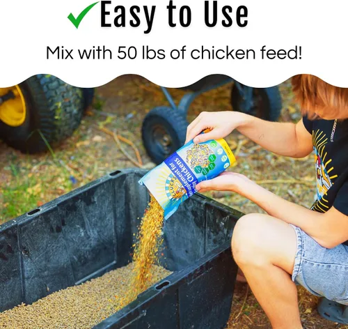 Vista 4 de Buff Clucks Coop-Care Bundle – Mezcla de hierbas de 8 onzas y CoopShield Natural + DE en polvo Hierbas aromáticas de forraje para pollos