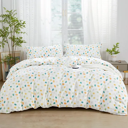Vista 82 de SAPHREAS Juego de Funda de Edredón de Flores Rosas 2 piezas Algodón Estilo Jardín Campanilla Floral Ropa de Cama Juego de Funda de Edredón 100%