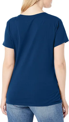 Vista 2 de Hanes Camiseta de manga corta con cuello en V para mujer (opción de 1 o 2 unidades)