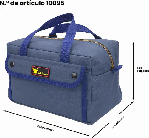 Vista 2 de Bolsa de lona encerada multiusos estilo militar, resistente al agua, correa ajustable, totalmente forrada, cierre de doble cremallera, uso pesado