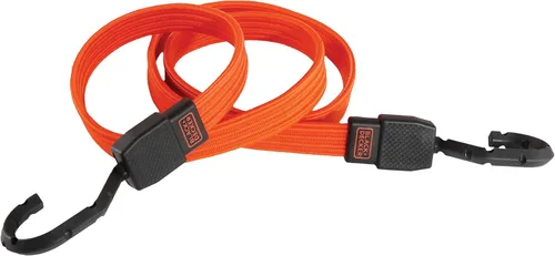 Vista 9 de Black+Decker BDX1010-32PK - Correas elásticas planas de 24 pulgadas, color negro/naranja, paquete de 32 Non Scratch Steel-Core Hooks & Textured