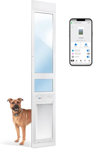 Vista 17 de Puerta enrollable automática Power Pet de la marca High Tech Pet - Panel motorizado enrollable para mascotas, control manual y de aplicación WiFi