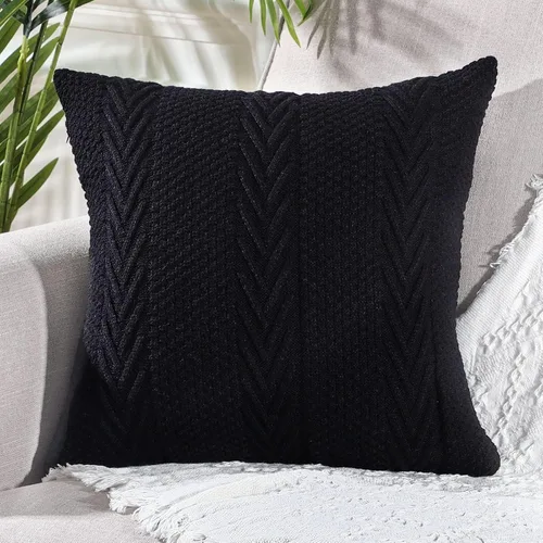 Vista 8 de MANDIOO Fundas de almohada decorativas de punto de algodón, suaves y acogedoras, fundas de cojín para exteriores, fundas de almohada modernas