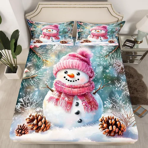 Vista 13 de Erosebridal Divertida sábana bajera ajustable de Halloween para niños, lindo juego de ropa de cama de calabaza fantasma, decoración de Halloween