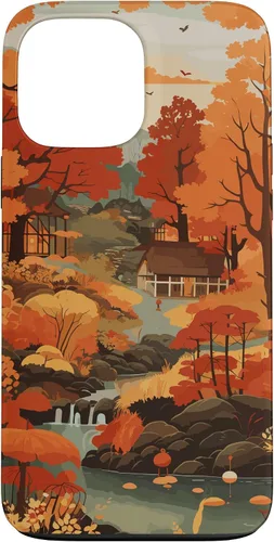 Vista 24 de Tema de otoño y coloridas hojas y árboles de otoño, colores de otoño para iPhone 16