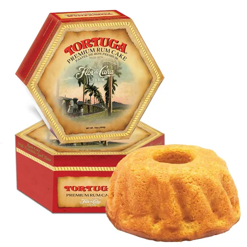 Vista 9 de Tortuga - Paquete de regalo de surtido de pasteles de ron caribeño de 4 onzas