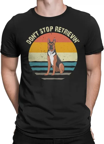 Vista 3 de Don't Stop Retrieving Pastor Aleman Vintage Retro T-Shirt
