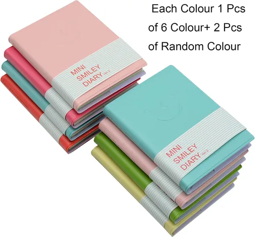 Vista 5 de Yansanido, anotador mini de 5 x 3 pulgadas con funda de piel sintética, variedad